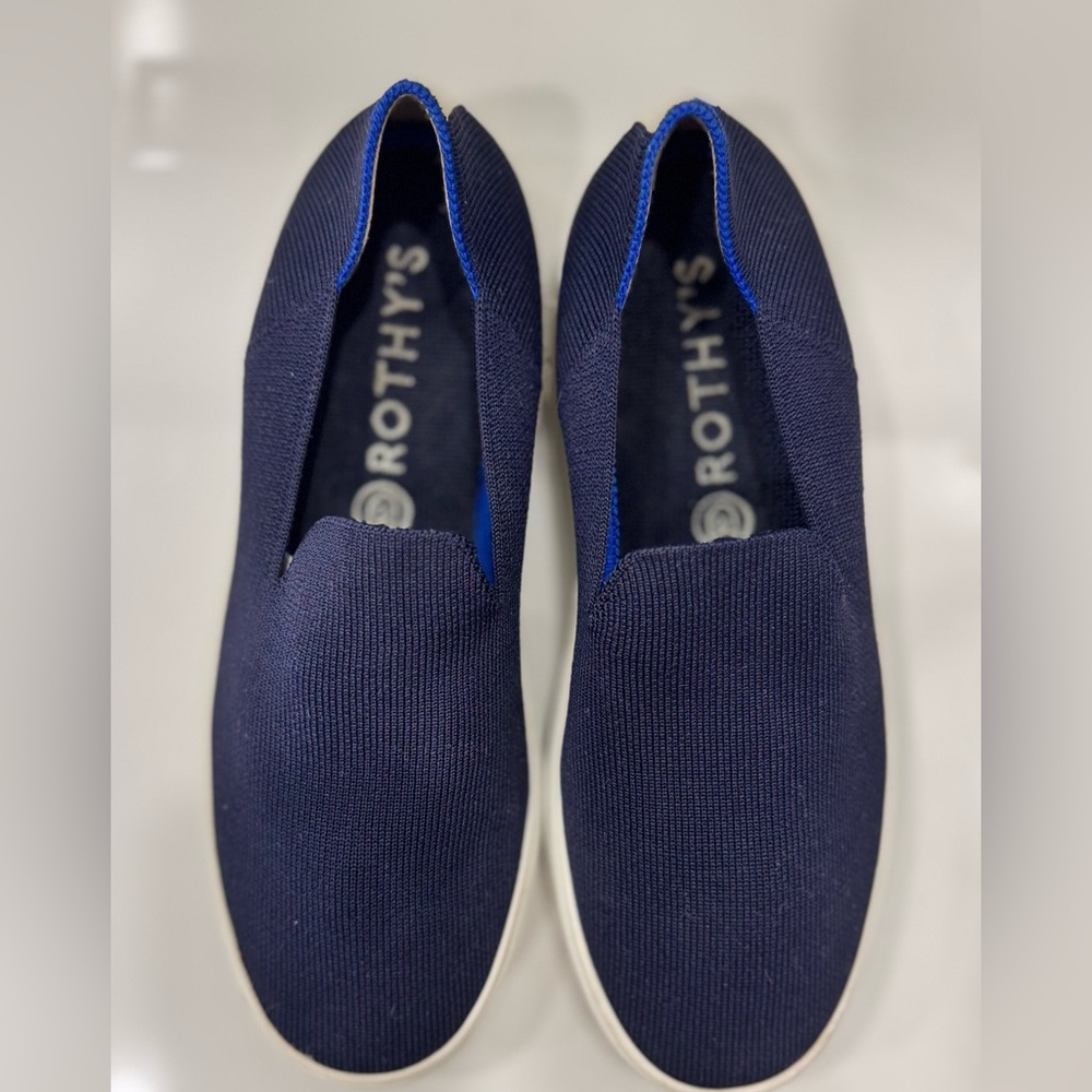Rothy's Slip On Navy Sneakers. Size 7